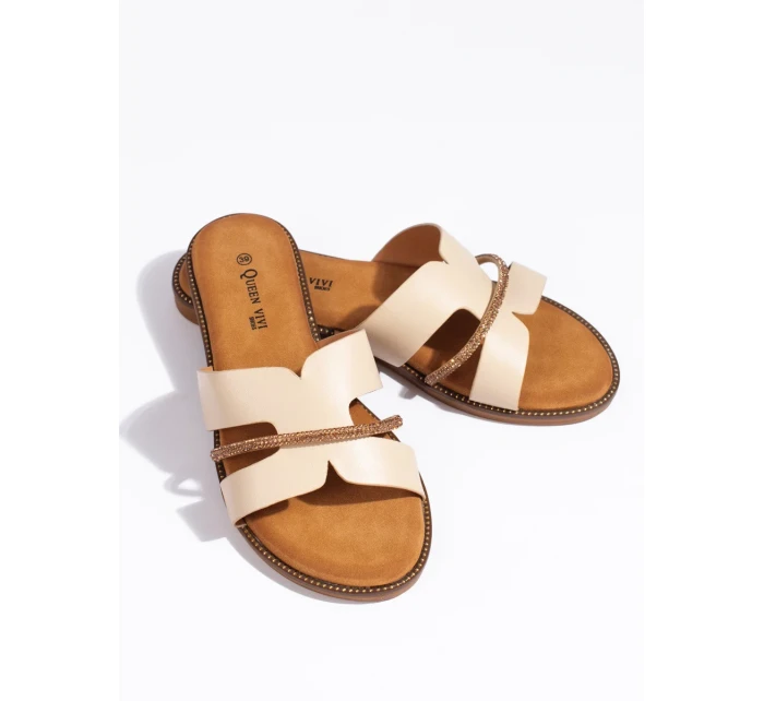 Výborné dámské sandály hnědé bez podpatku Výborné dámské sandály hnědé bez podpatku
