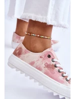 Módní nízké tenisky Big Star LL274044 růžovo-béžová Módní nízké tenisky Big Star LL274044 růžovo-béžová