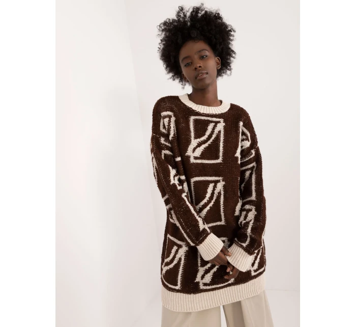 Jumper BA SW 0277.02 tmavě hnědý Jumper BA SW 0277.02 tmavě hnědý