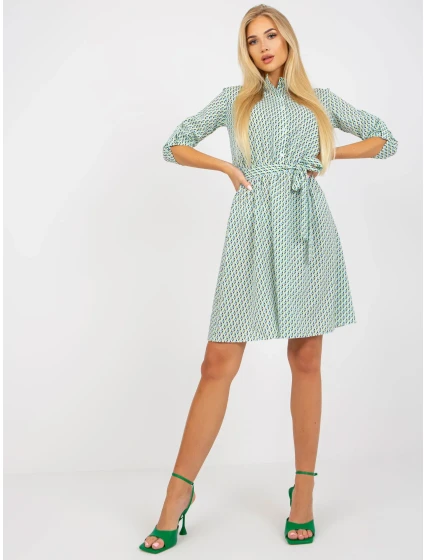 Šaty LK SK 508938.28X bílá a zelená