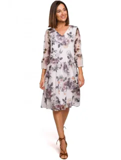 S214 Šifonové šaty se spadlým pasem - model 1