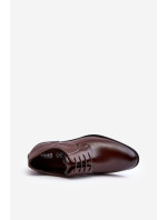 Pánské kožené boty tmavě hnědé Harene