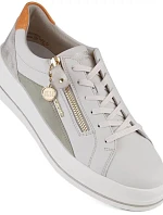 Dámská kožená sportovní obuv D1C01-81 / RKR676 Ecru-béžová - Remonte