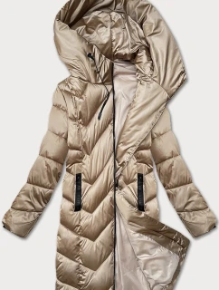 Béžová dámská zimní prošívaná bunda model 21248145 - S'WEST