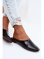 Dámské Mule z Umělé Kůže Ploché Černé Romelle Dámské Mule z Umělé Kůže Ploché Černé Romelle