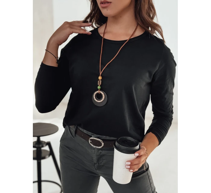 dámská halenka s přívěskem černá Dstreet model 21982005 - FashionStreet