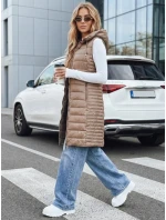 Dámská prošívaná vesta s kapucí béžová FashionStreet TY5256