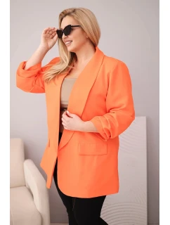 Dámské elegantní sako pro model 22036039 oranžové - K-Fashion