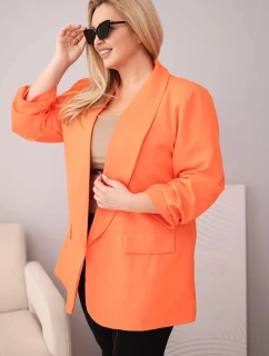 Dámské elegantní sako pro model 22036039 oranžové - K-Fashion