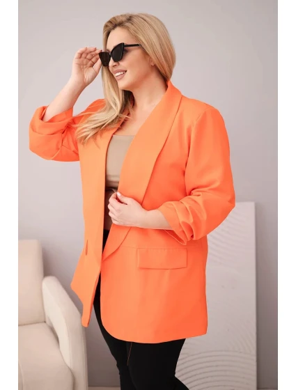 Dámské elegantní sako pro model 22036039 oranžové - K-Fashion
