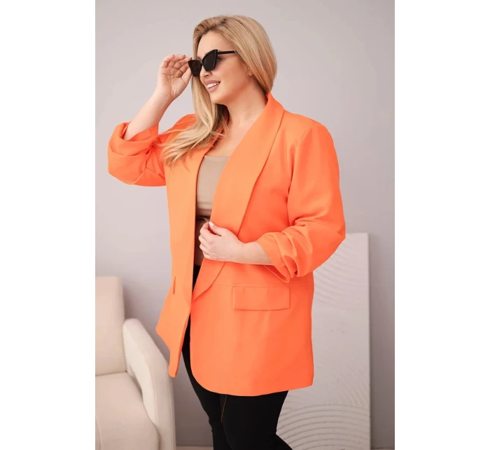 Dámské elegantní sako pro model 22036039 oranžové - K-Fashion