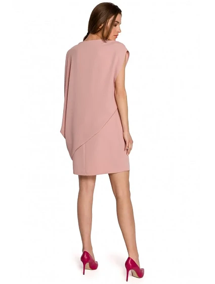 šaty pudrové model 18003482 - STYLOVE šaty pudrové model 18003482 - STYLOVE