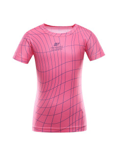 Dětské rychleschnoucí triko ALPINE PRO BASIKO neon knockout pink varianta pa