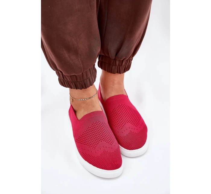 Dámské slip-on tenisky Big Star – fuchsiové Dámské slip-on tenisky Big Star – fuchsiové