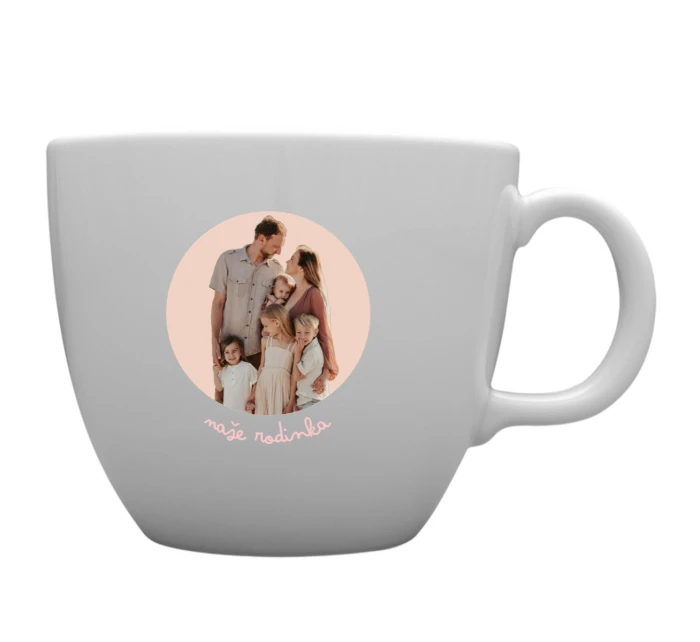 Personalizovaný MEGA XXL keramický hrnek 1000 ml s výřezem fotky na podkladu Personalizovaný MEGA XXL keramický hrnek 1000 ml s výřezem fotky na podkladu