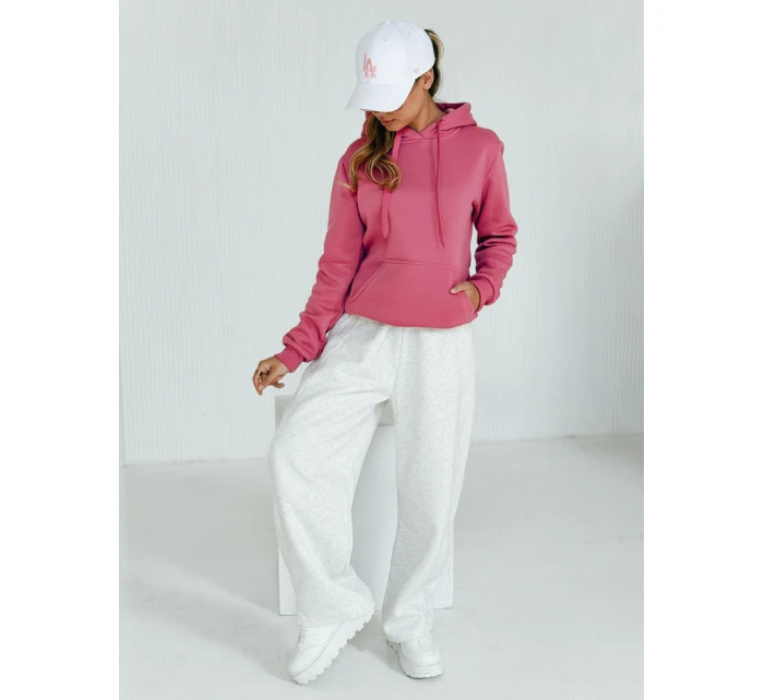 Dámská mikina BASIC s kapucí fuchsiová BY1394