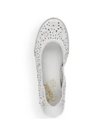 Kožená pohodlná polobotka W model 22033618 bílá - Rieker Kožená pohodlná polobotka W model 22033618 bílá - Rieker