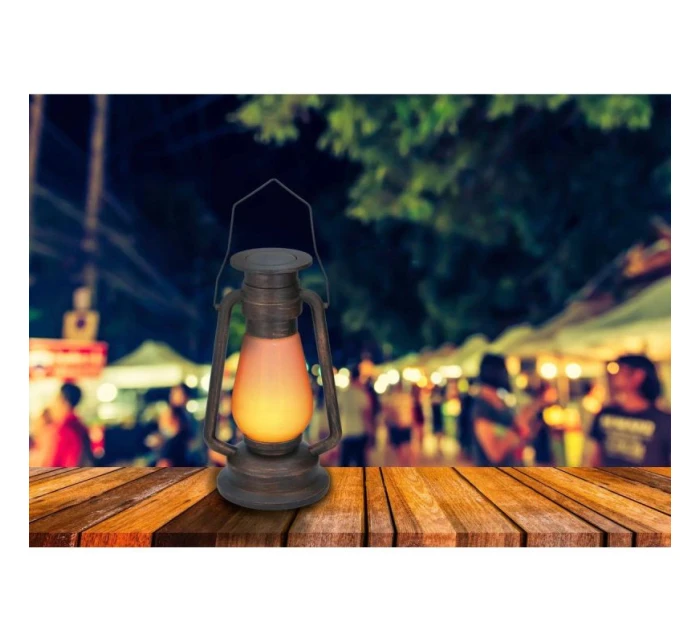 RETRO SOLÁRNÍ LAMPA TANČÍCÍ PLAMENY 54 LED SMD