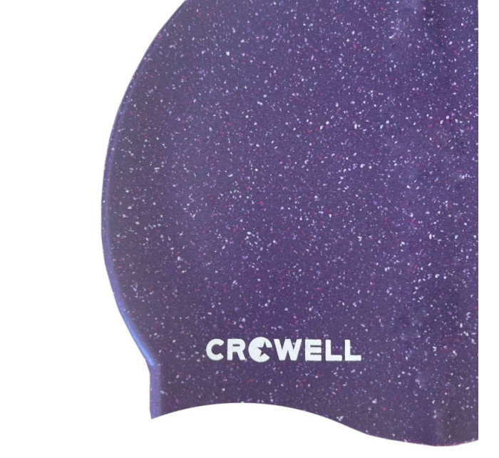 Crowell Recycling Pearl silikonová plavecká čepice fialové barvy.4