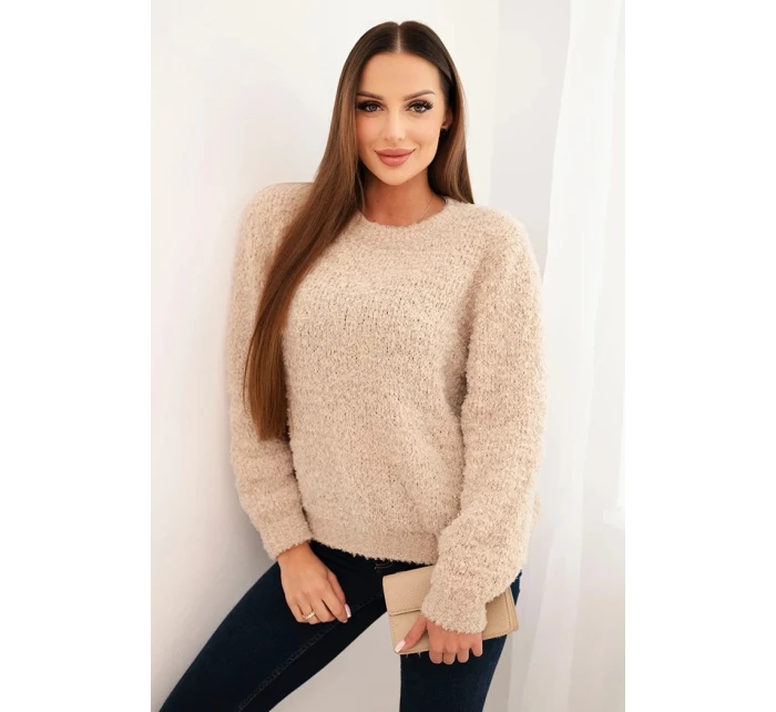 Svetr dámský z měkkého mohairu béžový Svetr dámský z měkkého mohairu béžový