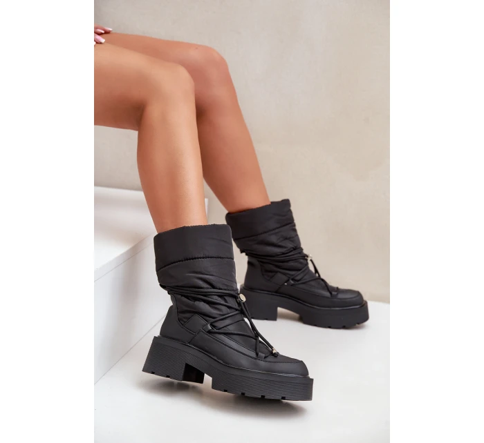 Dámské Sněhule Na Platformě A Plochém Podpatku Černé model 21679746 - Boto Dámské Sněhule Na Platformě A Plochém Podpatku Černé model 21679746 - Boto