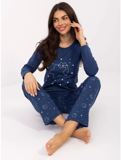 Pyžamo DU PI FP 005.61 tmavě modré Pyžamo DU PI FP 005.61 tmavě modré