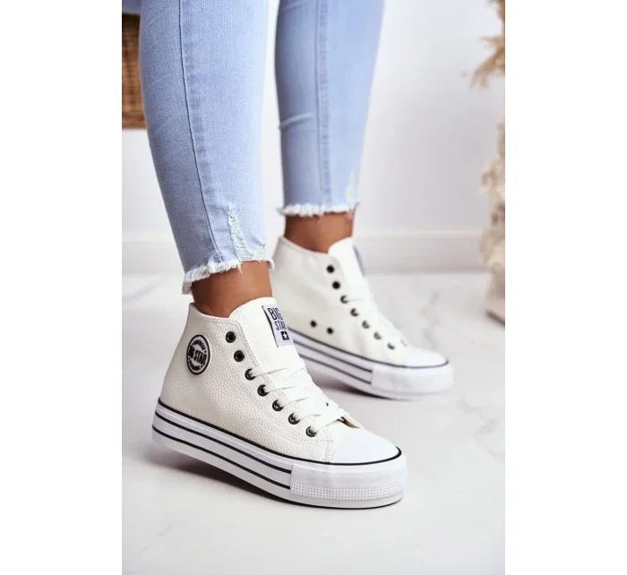 Dámské vysoké tenisky Big Star - bílé Dámské vysoké tenisky Big Star - bílé