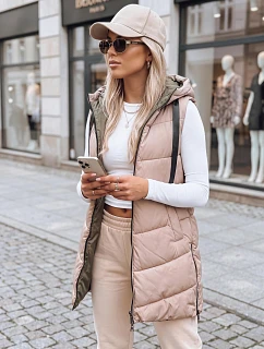 Dámská velbloudí oboustranná vesta Dstreet model 21970087 - FashionStreet