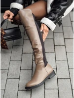 Dámské dlouhé kávové boty LONGDIT FashionStreet ZY0501 Dámské dlouhé kávové boty LONGDIT FashionStreet ZY0501