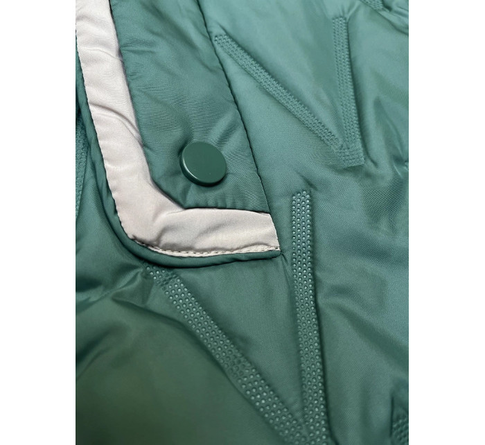 Dámská bunda v tmavě tyrkysové barvě s ozdobným prošíváním BH Forever (BH-2331)