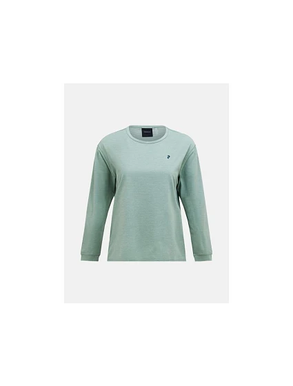 Dámské tričko PEAK PERFORMANCE W Trail Longsleeve, zelená barva Dámské tričko PEAK PERFORMANCE W Trail Longsleeve, zelená barva