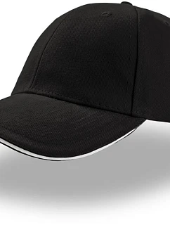 Atlantis Headwear Liberty Sandwich 6 panelová kšiltovka "Liberty Sandwich" 33.0005 black/white