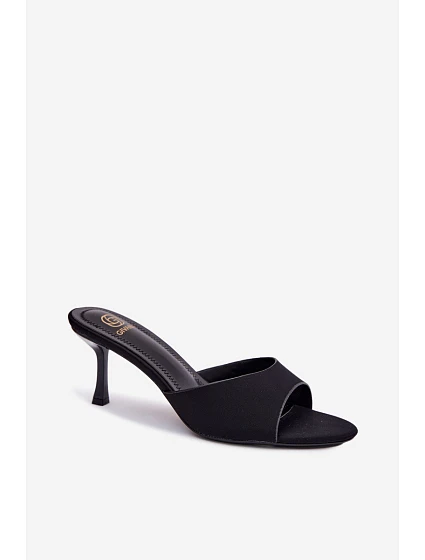 Dámské Nazouváky na Podpatku Černé model 22111328 - Boto