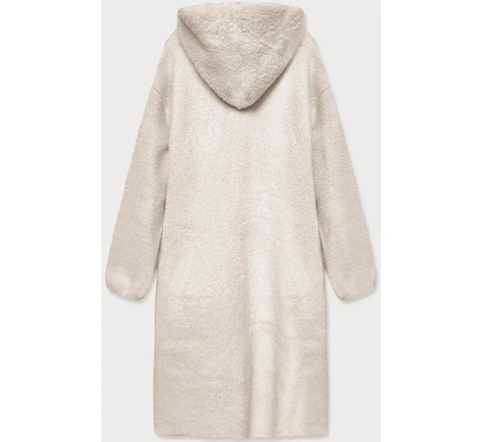 Béžový přehoz přes oblečení la s kapucí model 15834370 - S'WEST Béžový přehoz přes oblečení la s kapucí model 15834370 - S'WEST