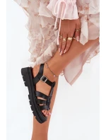 Eko kožené sandály dámské na platformě černé model 21688340 - Boto