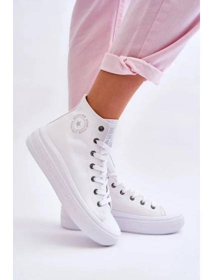 Dámské vysoké tenisky Big Star Bílé