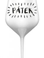 PÁTEK - bílá nerozbitná sklenice na víno 470 ml