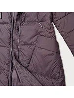 Pikowana długa kurtka zimowa damska brązowa model 21247835 - Libland Pikowana długa kurtka zimowa damska brązowa model 21247835 - Libland