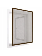 ALU OKENNÍ MOSKYTIÉRA 120X140 HNĚDÁ