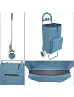 NÁKUPNÍ TAŠKA NA KOLEČKÁCH S RÁMEM 40L MODRÁ