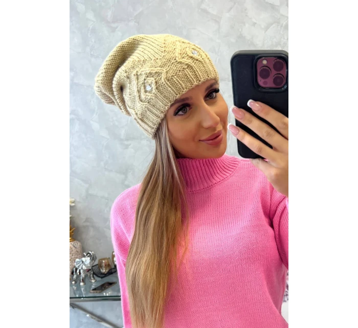 Dámská čepice Ramona K383 béžová Dámská čepice Ramona K383 béžová