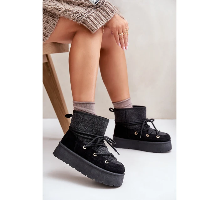 Sněhule S Na Platformě Černé model 21676673 - Boto Sněhule S Na Platformě Černé model 21676673 - Boto