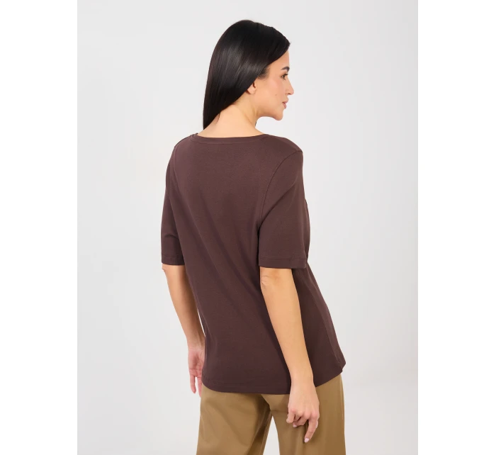 Tričko RV TS A1090.30 tmavě hnědé Tričko RV TS A1090.30 tmavě hnědé