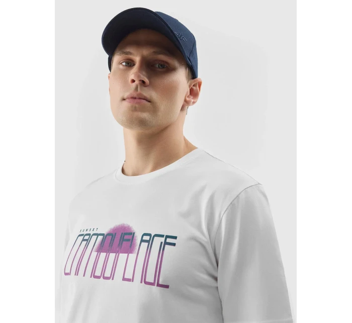 Pánské tričko s potiskem 4F - bílé