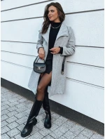 CELESTIA dámský kabát světle šedý FashionStreet NY0649 CELESTIA dámský kabát světle šedý FashionStreet NY0649