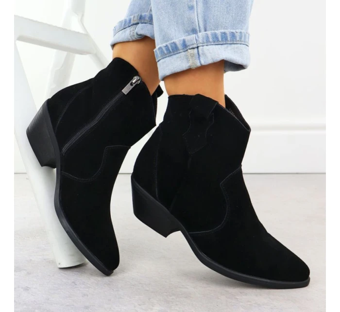 Dámské kožené kovbojské boty černé model 21905347 - Big Star