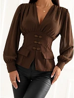 Bluzka MI BZ model 22550397 brązowy - FPrice Bluzka MI BZ model 22550397 brązowy - FPrice