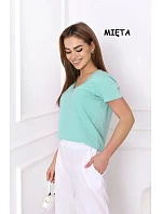 Dámské tričko Serek s krátkým rukávem hnědé - Off Pink