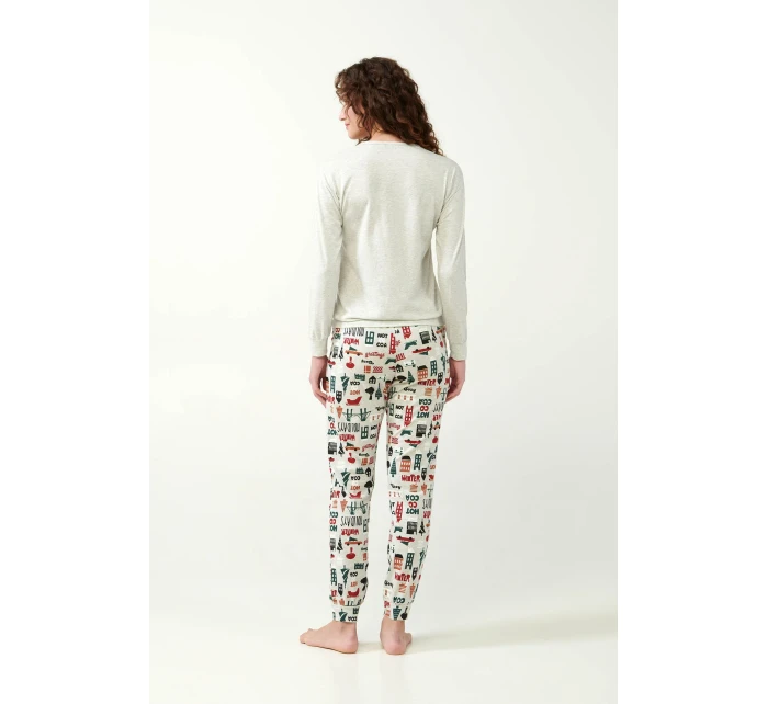 Vamp - Sváteční dámské pyžamo s potiskem 21653 - Vamp