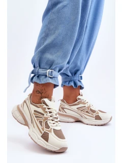 Dámské sportovní šněrovací boty Béžove Emare